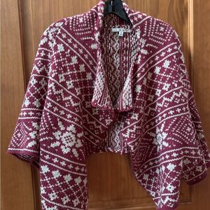 Red and White Patterned Women's Jacket